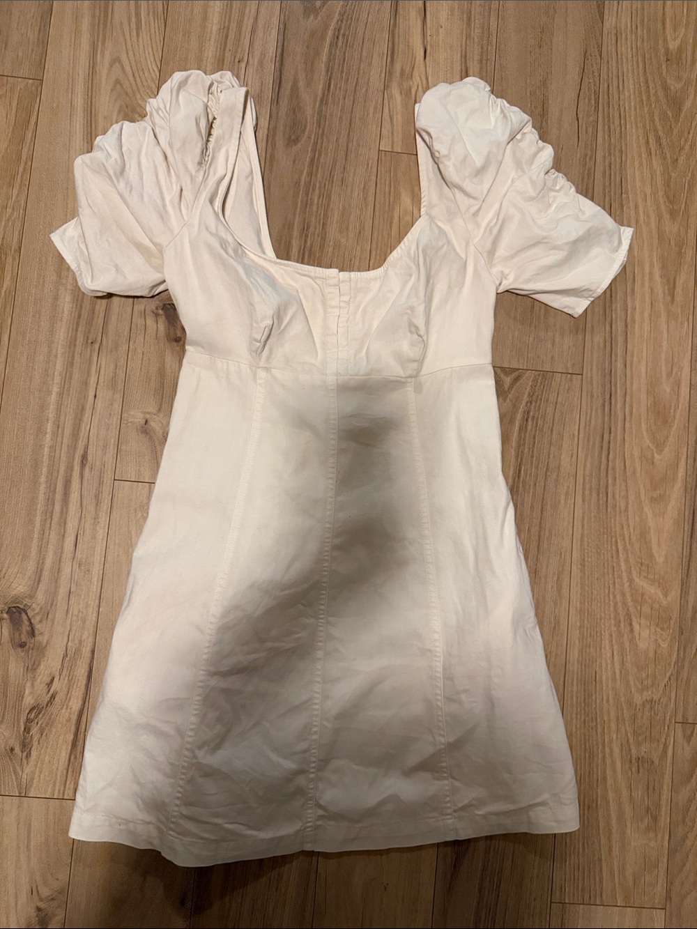 Free People Cream Puff Sleeve Mini Dress